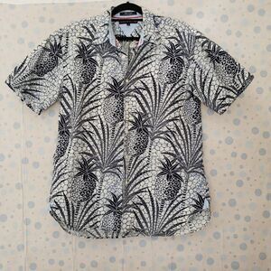 Tommy Hilfiger cotton navy pineapple  button up